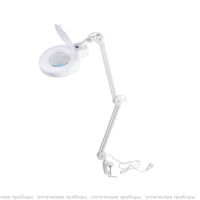 Настольная лампа-лупа с подсветкой Veber 8608D 3D, 3дптр, 120 мм